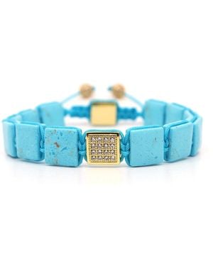 Shar Oke Howlite Square Bracelet - Blue