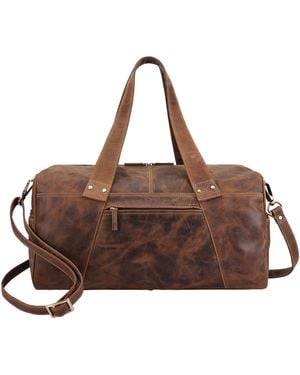 Lloyd Baker Sean Leather Holdall Bag - Brown