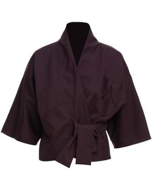 MOE Plum Wool Vest Jacket - Purple