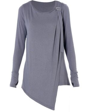 Metamorph Asymmetric Long Sleeve Top - Blue