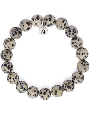 Nellou Jewellery Affinity Dalmatian Jasper Gemstone Bracelet - Metallic
