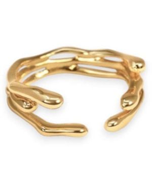 Alexie of Athens Stacked Molten Ring - Metallic