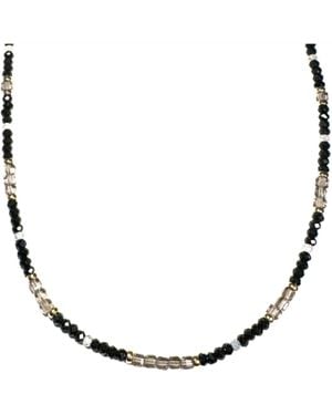 Rachel Nathan Neutrals Spinel & Iced Obsidian Necklace - Brown