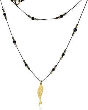 By Virgo Nerida Hematite Necklace - Metallic