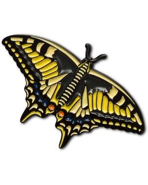 Make Heads Turn Enamel Pin Papilio Machaon - Black