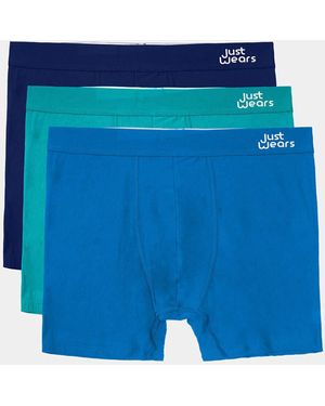JustWears Super Soft Boxer Briefs - Blue