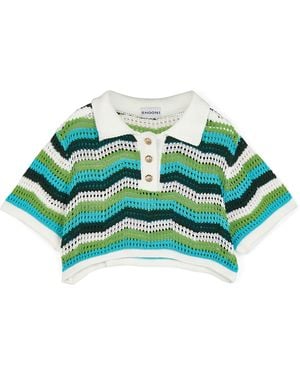 Shooni Suki Crochet Polo Top - Green