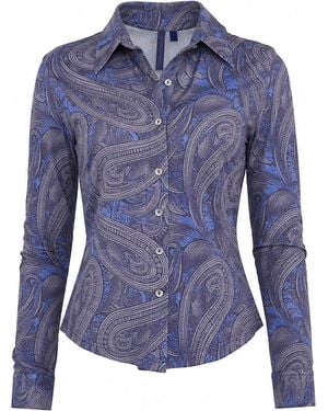 lords of harlech Scarlet Merino Shirt - Blue