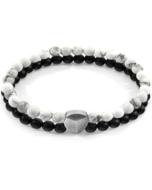 Anchor and Crew White Howlite Iguazu Silver & Stone Bracelet - Multicolour