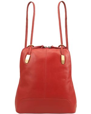 Lloyd Baker Shirdi Leather Backpack - Red