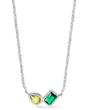 Dower & Hall Garnet & Peridot Duo Tutti Frutti Necklace - Metallic