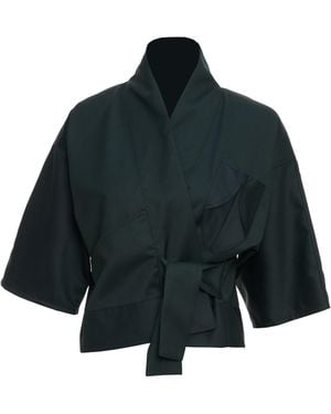 MOE Pine Wool Vest Jacket - Green
