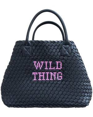 Lilly Loves Wild Thing Vegan Woven Handbag - Blue