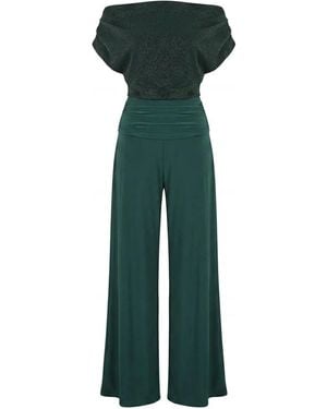Atom Label Carbon Jumpsuit - Green