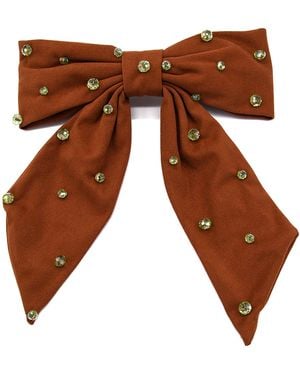 ADIBA Sprinkled Rust Handmade Hair Barrette - Brown