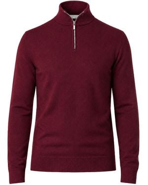 Seren London Half Zip Wool Jumper - Red