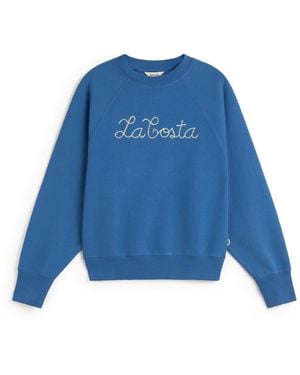 Thinking Mu Hand-Embroidered Sweatshirt Bonnie Coast - Blue