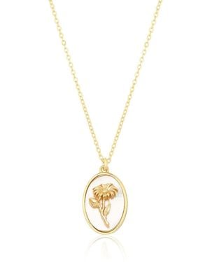 SET & STONES Katrina Birth Flower Necklace - Metallic