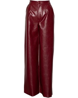 Ofuure Ono Faux Leather Pants - Red