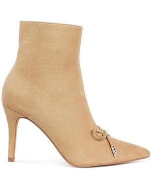 Rag & Co Neutrals Dapers Bow Detail Ankle Boots - Natural