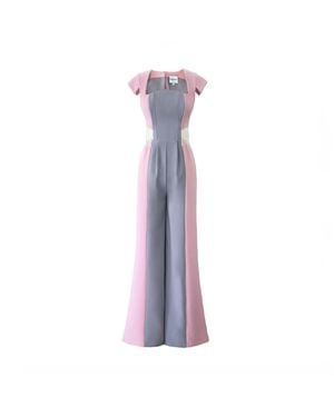Solgo Atelier Eva Crepe Jumpsuit - Purple