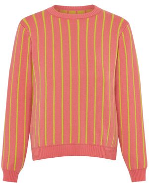 INGMARSON Thin Striped Wool & Cashmere Sweater - Pink