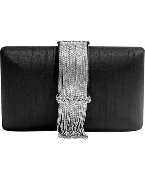Simitri Midnight Fringe Clutch - Black