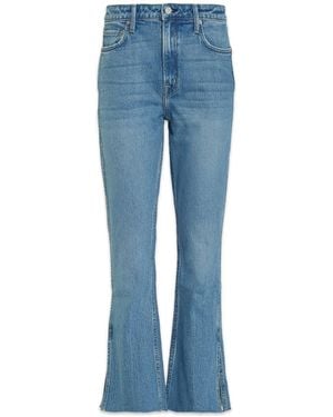 NOEND Farrah Mid Rise Kick Flare - Blue