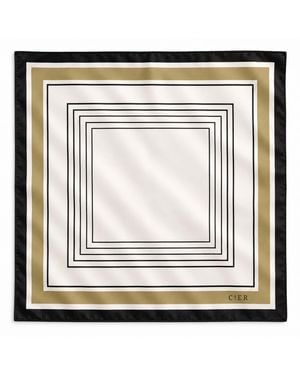 Cier Square Inception Scarf - White
