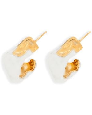 Lavani Jewels Terrae Hoops - White