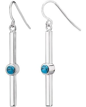 Gold & Honey Bar Earrings - White