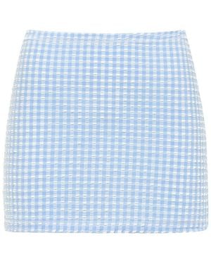 Montce Peri Micro Gingham Micro Skirt - Blue