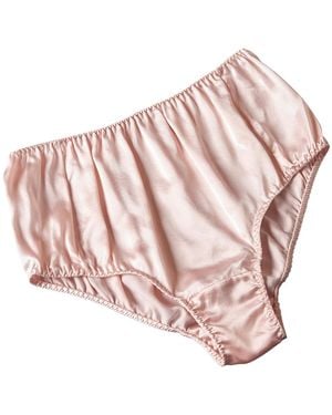 Soft Strokes Silk Set Of Two Pure Mulberry Silk French Cut Knickers High Waist - Pink