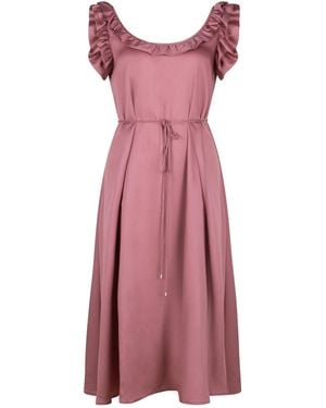 Gunda Hafner Ltd Cotton Sateen Sleeveless Dress - Purple