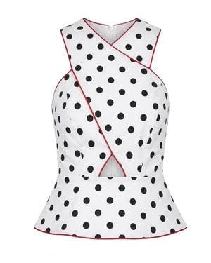 Mirimalist Aura Polka Dot Bustier - White