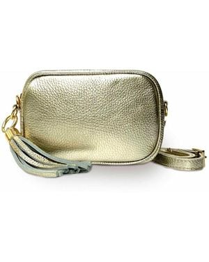 Apatchy London The Mini Tassel Leather Phone Bag - Green