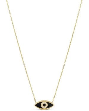 SHYMI Enamel Evil Eye Necklace - Metallic