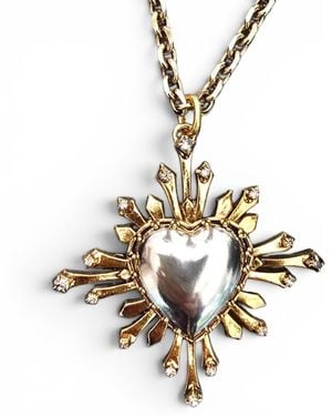 Vstyle Sacred Heart Radiance Necklace - Metallic