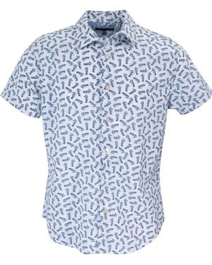 lords of harlech Scott Swimming Seahorses Shirt - Blue