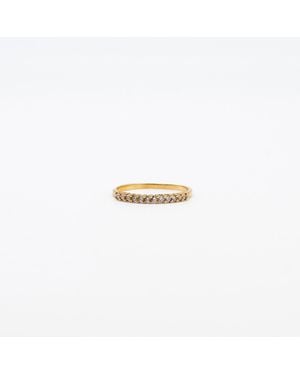 Marteliè Half Alliance Ring With Diamonds - White