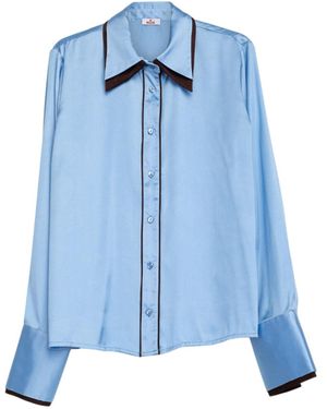 Niza Blouse With Buttons - Blue