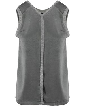 Silvia Serban Reversible Satin Top - Gray