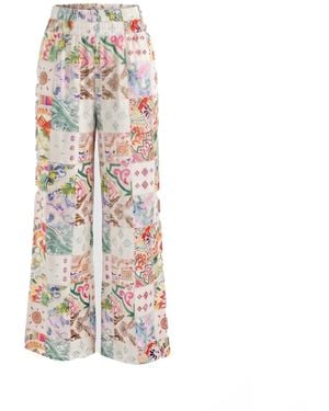 Introvertie VIENNA Johnny Silk Stretch Palazzo Pants - Blue