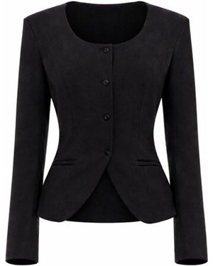 Icon Leva Lucia Suiting Sculpted Blazer - Black