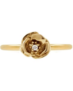 Lee Renee Poppy Diamond Ring – Gold - Metallic