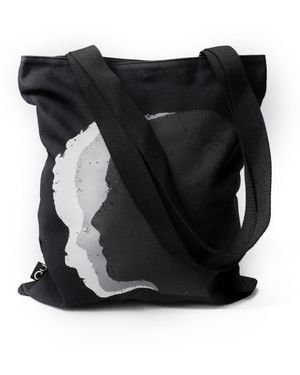 Qu Heads Canvas Tote Bag - Black