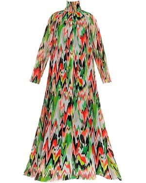 Maxjenny A-Shaped Maxi Dress - Green