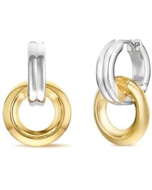 Dinny Hall Iceni Mixed Metal Chariot Link Drop Hoops - Metallic