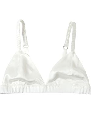 Soft Strokes Silk 'Classic Pure Silk Bralette - White