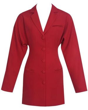 Miss Circle New York Blythe Cherry Batwing Blazer Mini Dress - Red